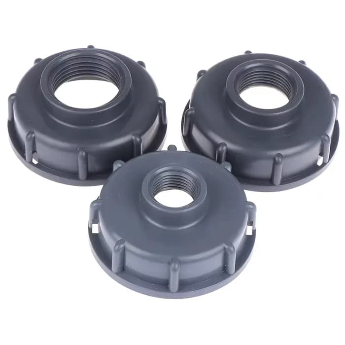 Raccords durables pour réservoir IBC, capuchon fileté grossier S60X6, filetage femelle 60 mm vers ad