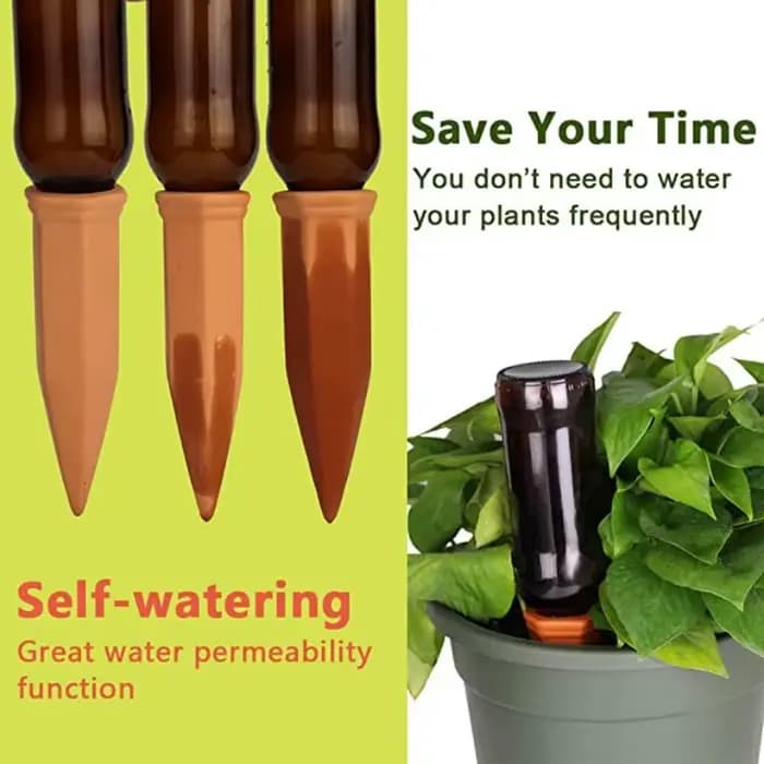 2 paquets, piquets d'arrosage automatique pour plantes, dispositifs d'arrosage automatique pour plan