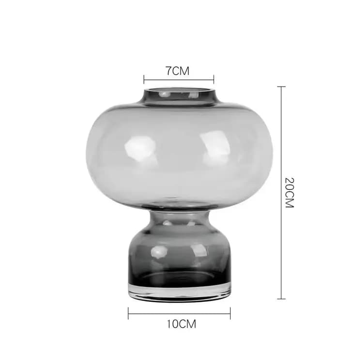 Vase en verre rond vert pour fleurs, pot de fleur hydroponique, terrarium circulaire géométrique, ac
