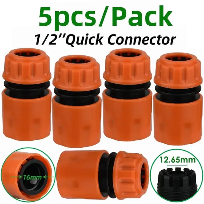Sprycle 5 pièces 1/2 pouces tuyau d'arrosage connecteur rapide 16mm raccord