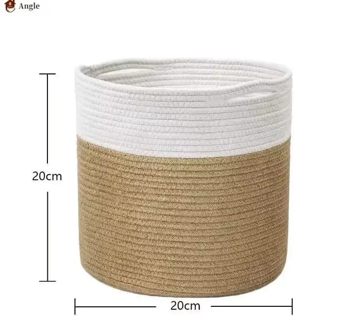 Panier à plantes en corde de coton épissé en Jute, panier de rangement tissé pour jardinière intérie