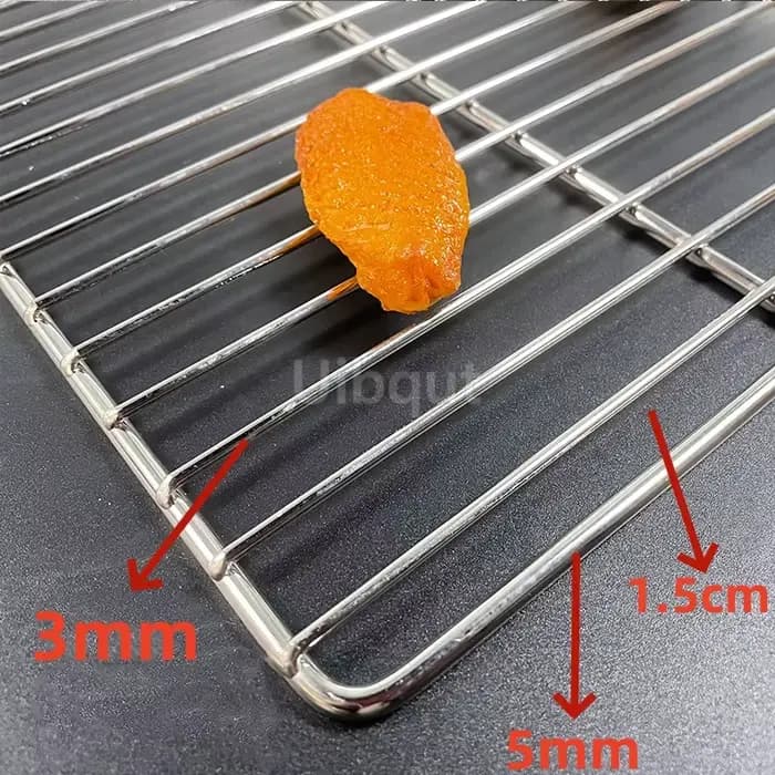 Grille de barbecue rectangulaire en acier inoxydable de qualité alimentaire