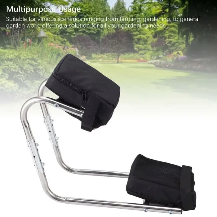 Genouillère de jardinage ergonomique en acier inoxydable