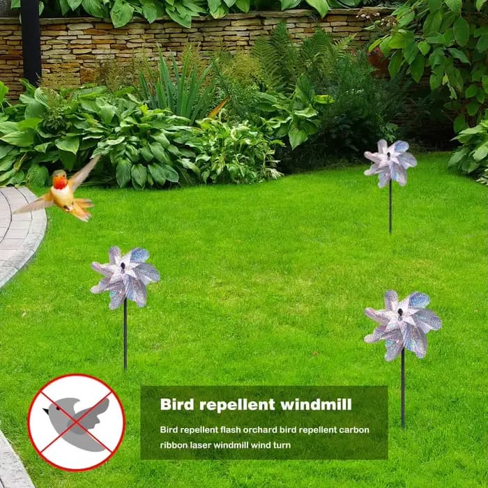 Moulin à Vent Répulsif pour Oiseaux, 1-10 Pièces, Moulinet Dissuasif pour Oiseaux, Effaroucheur pour