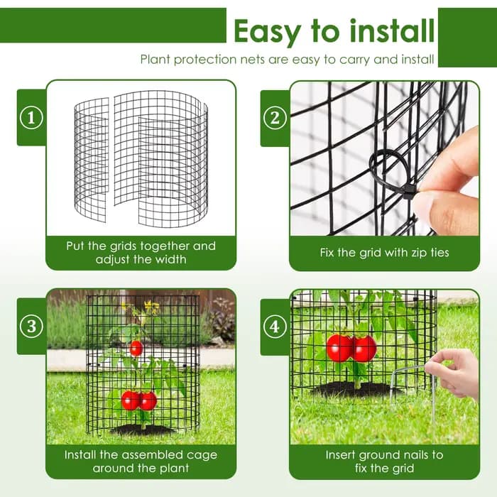 Cages pour plantes en maille de fer, 15 pièces, pour garder les animaux en dehors des plantes de jar