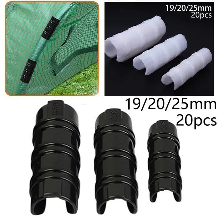 20 pièces 19/20/25mm pince plante serre Film Clips fixe tuyau cadre Tube pince ABS serre Film Clip f