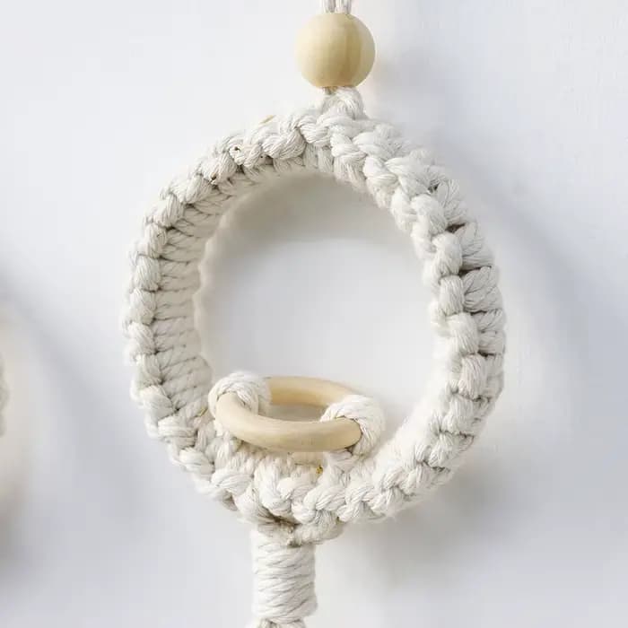 Pot de fleurs mural en macramé, support de plante d'air, décor Boho, pots de jardin de ferme, jardinières, chambre à coucher, décoration Balkon, cadeau