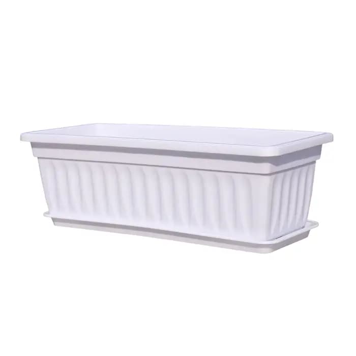 Jardinières en plastique rectangulaires pour balcon, pots de fleurs pour jardinage intérieur, pots r