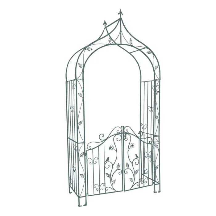 Arche de jardin décorative en fer forgé, en métal, pour l'extérieur