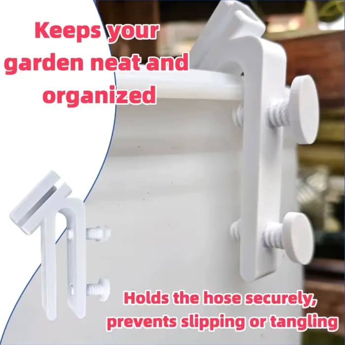 Clip de fixation pour seau et tuyau d'arrosage, un accessoire pratique conçu spécifiquement pour l'arrosage du jardin, libérant les mains