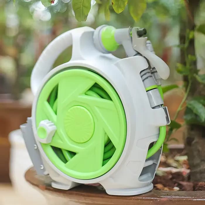 Enrouleur de tuyau d'arrosage de jardin portable