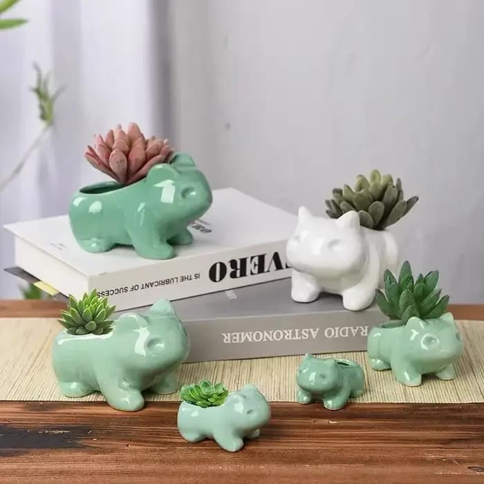 Mini pot de fleurs en céramique avec trou de drainage
