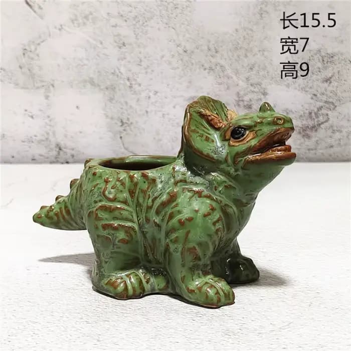 Pot de fleur de dinosaure de dessin animé mignon créatif