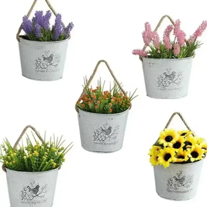 Vase à fleurs mural suspendu, 1 pièce, panier de fleurs mural, décoration de jardin Rural pour la ma