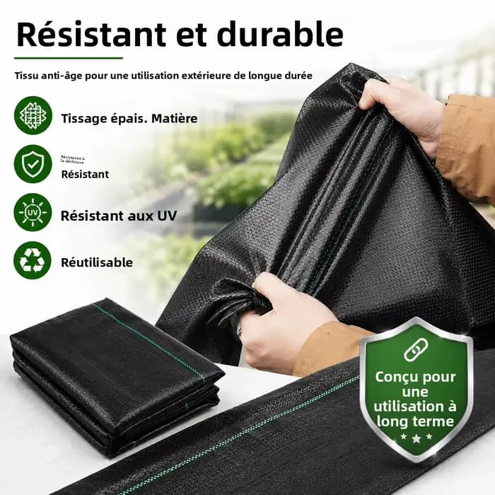 Toile géotextile perméable à l'eau pour la lutte contre les mauvaises herbes