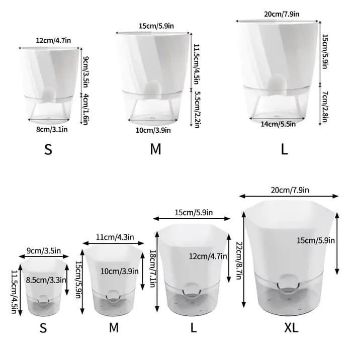 Pots de jardinières à arrosage automatique paresseux