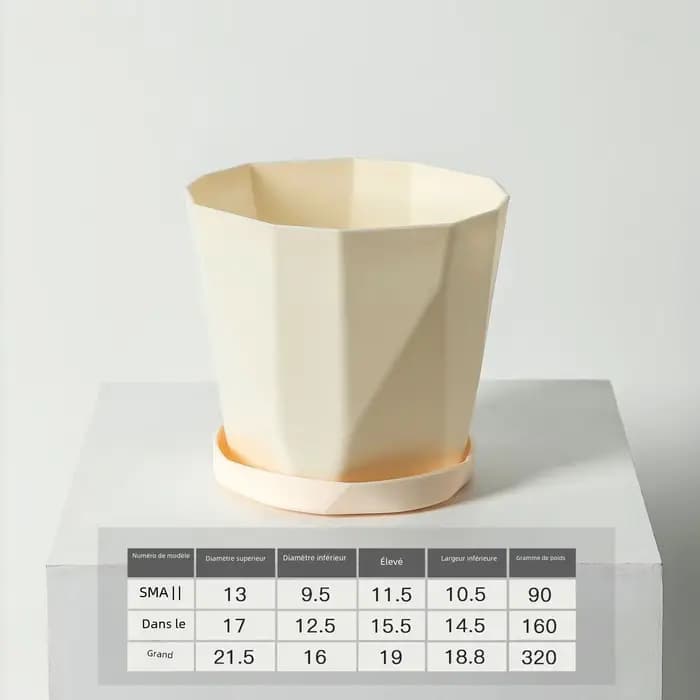 Pots de fleurs en plastique pour intérieur et extérieur