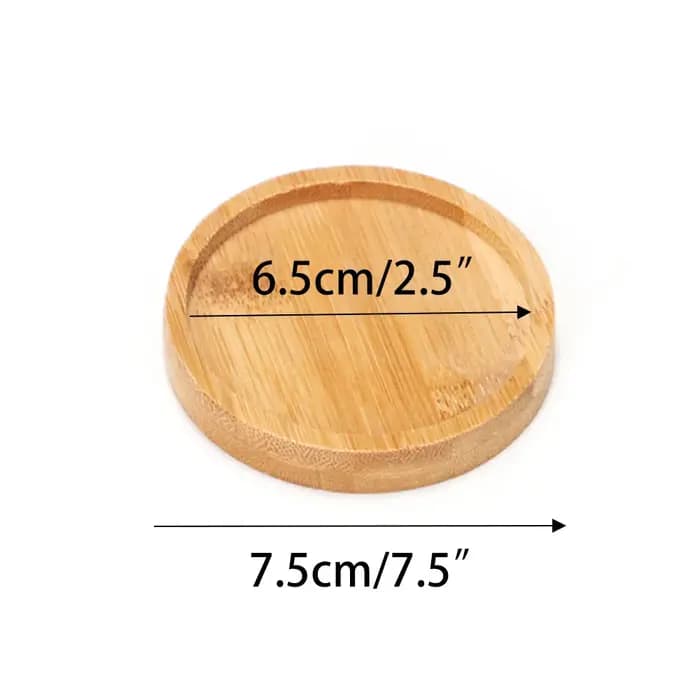 Plateau Pots de fleurs en bois de bambou, Anti-décoloration, rond, carré, support de jardinières créatif, décoration de maison, Mini support, fourniture de jardin succulent