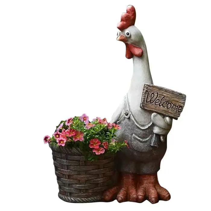 Pots de fleurs de pays américain rétro