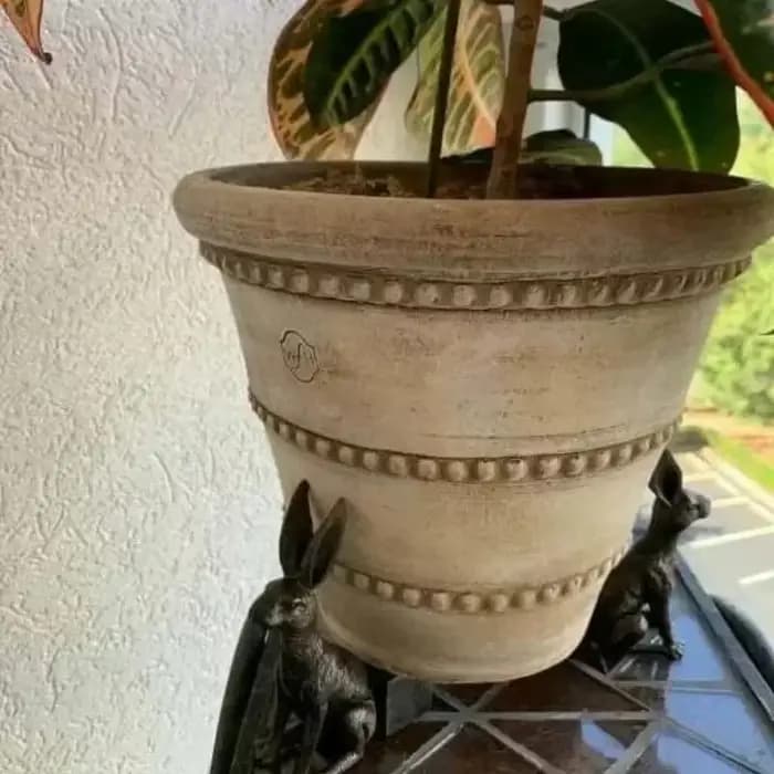 3 pièces Pot de fleur pieds support extérieur jardin résine Pot pied plante bonsaï supports forme animale chat chien lapin Pots de plantes Risers Pad