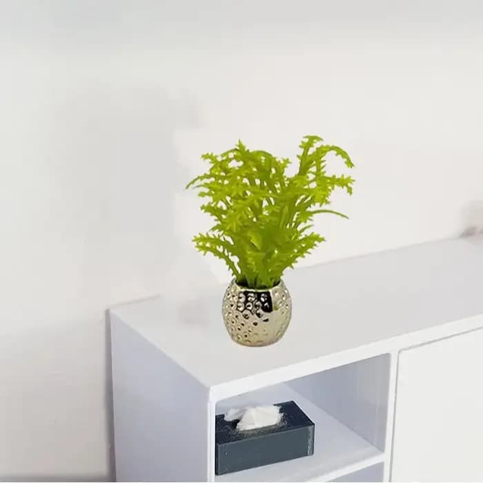 Mini plantes en pot pour maison de poupée 1:12