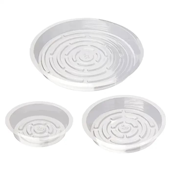 Plateau pour pot de plantes transparent 6/8/10 pouces