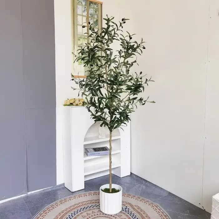 Branche d'olivier artificielle de 120-180 cm sans pot