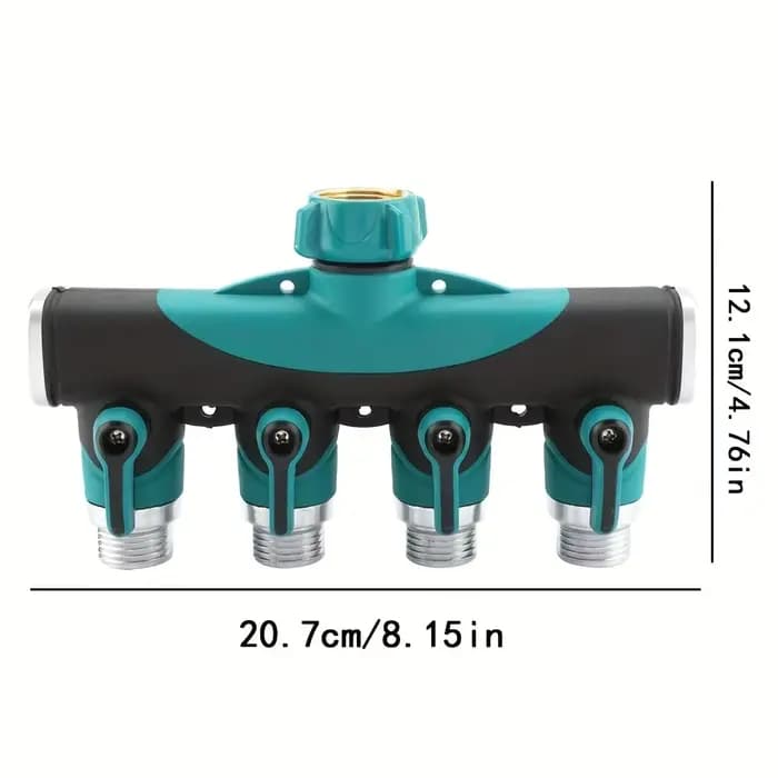 Séparateur de connecteur de tuyau 3/4 ", 4 voies, 2 voies, séparateur d'eau de jardin, adaptateur de