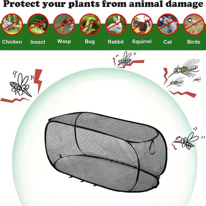 Housse de protection pliable et assemblable pour plantes, anti-insectes et pare-soleil, pour semis d