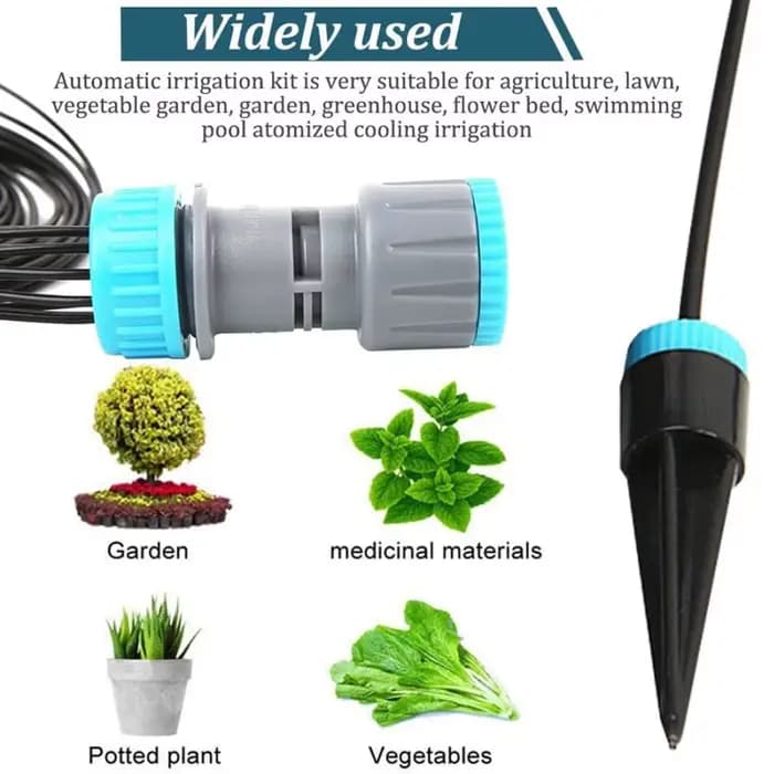 1 ensemble système d'arrosage automatique système d'irrigation goutte à goutte intérieure avec 10 tê
