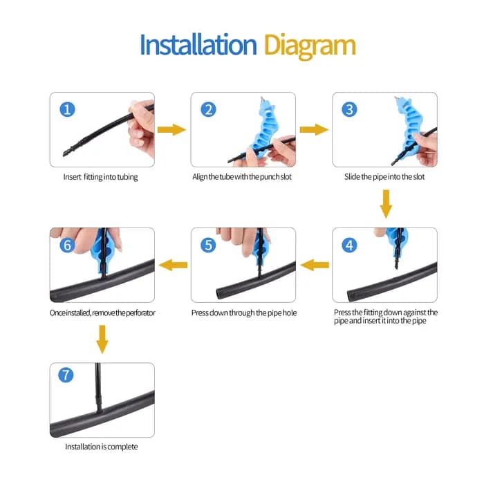 Perforateur de trous de tuyau de forage de 4mm, outils de perçage, raccords d'irrigation d'eau de ja