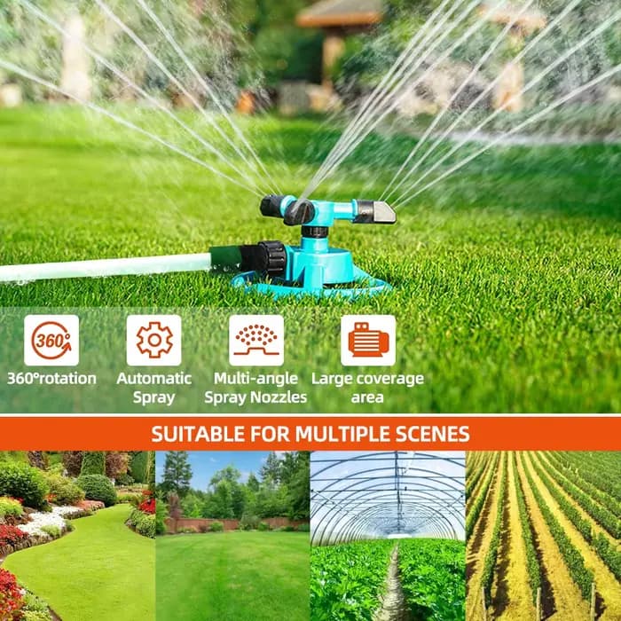 Système d'arrosage automatique rotatif à 360 degrés pour pelouse de jardin, buse rotative à raccord