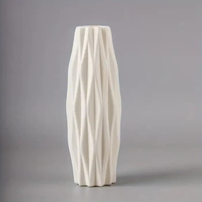 Vase en plastique découpé au diamant – Pot en céramique imitation incassable pour la décoration de l