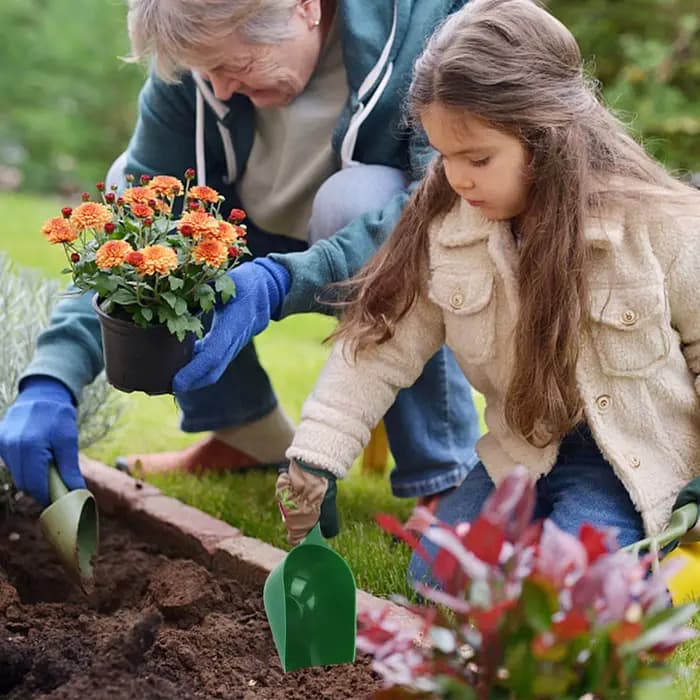 Pelle de jardinage grande capacité avec manche