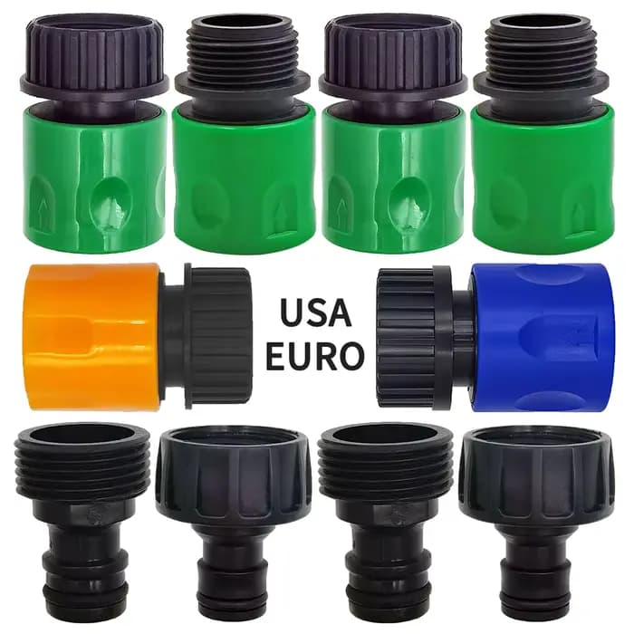 Tétine à connecteur rapide EURO USA, adaptateur de tuyau fileté mâle de 3/4 pouces pour système d'ar