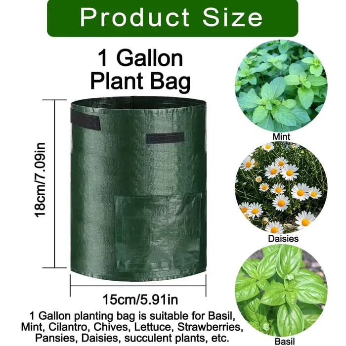 Sac de culture pour pommes de terre 5/7/10 gallons, sacs de jardinage et de plantation pour légumes/