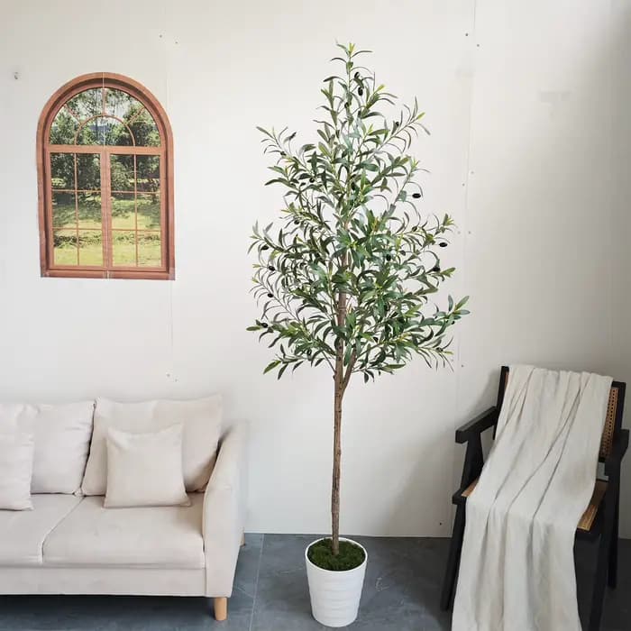 Arbre d'olivier artificiel en pot de 5
