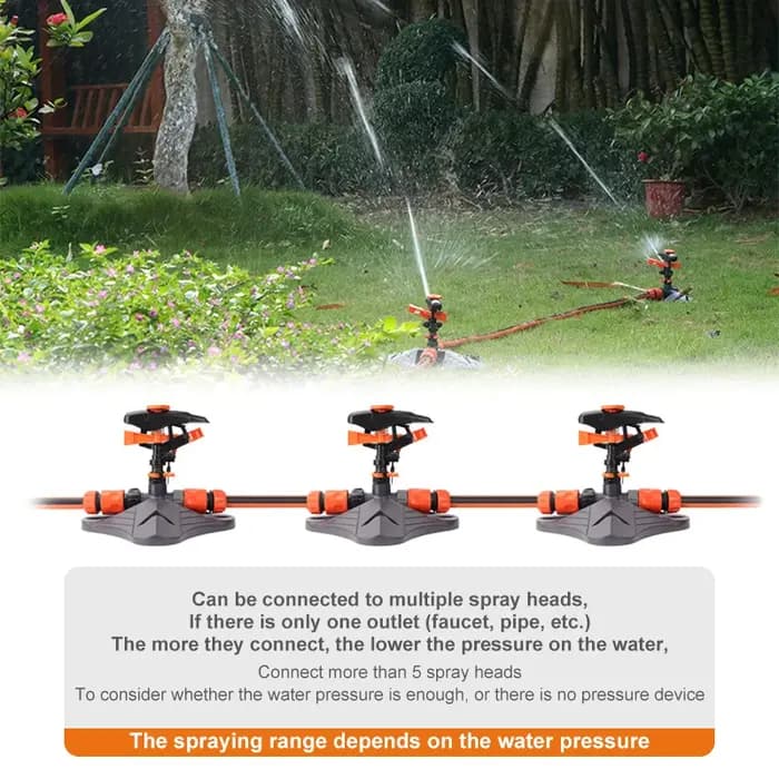 Arroseurs de pelouse d'arrosage de jardin automatique 360 ° Système d'arrosage par irrigation rota