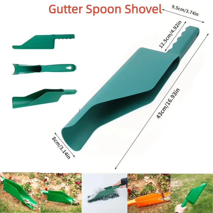 Outils de nettoyage de gouttières : Cuillère à gouttière multi-usages pour éavoirs et jardins