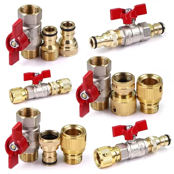 Adaptateur de tuyau de robinet à bille en laiton, connecteur rapide de sucette, rallonge de raccord