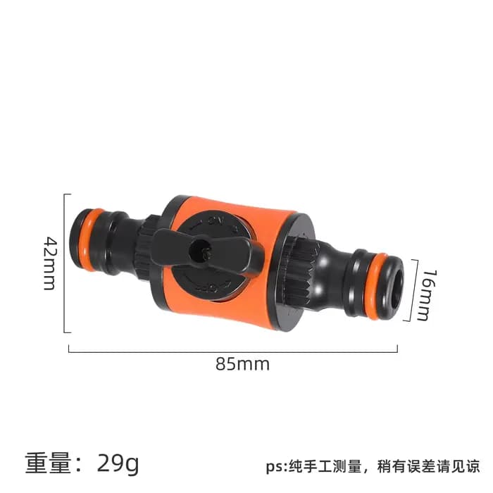 Raccord de Valve d'arrêt pour tuyau d'arrosage égal de 16MM, adaptateur de robinet de tube en plasti