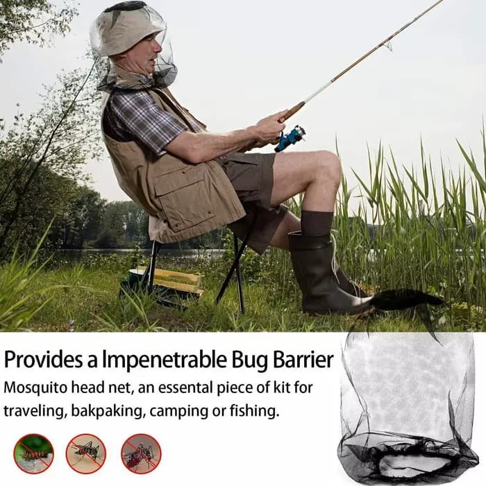 Filet anti-vol pour apiculture, chapeau de gaze, équation de pêche en plein air, mordant, masque de