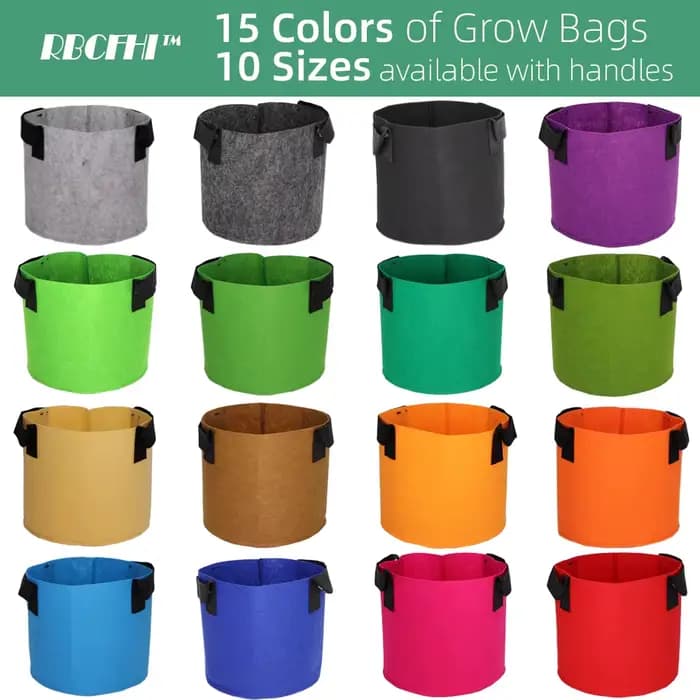RBCFHI 1-20 gallons coloré plante poussent sacs fleur légumes aération plantation Pot conteneur jard