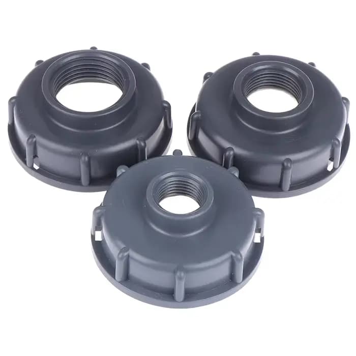 Raccords durables pour réservoir IBC, capuchon fileté grossier S60X6, filetage femelle 60 mm vers ad