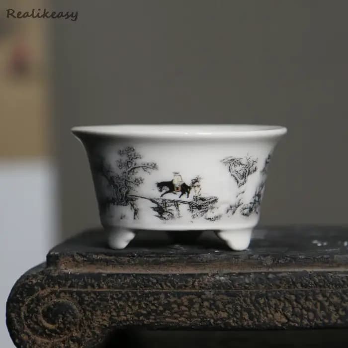 Mini pots de fleurs créatifs en argile violette