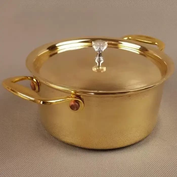 Pot en laiton Vintage, Pot alimentaire épaissi