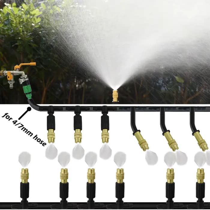 KESLA 10 pièces 6 Types Micro Irrigation goutte à goutte brumisation buse en laiton jardin pulvérisa