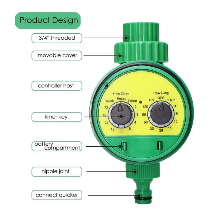 Arroseur automatique pour eau de jardin, robinet à bille durable, contrôleur d'irrigation programmab