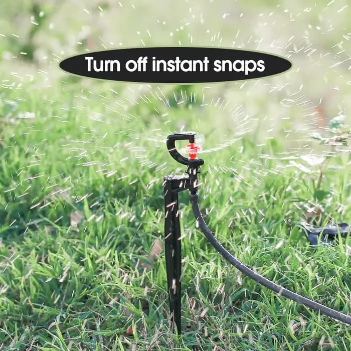 5 pièces 360 ° Micro pulvérisateur rotatif d'irrigation, avec piquet de 21cm, connecteur barbelé d