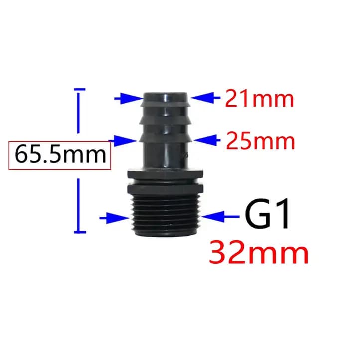 Connecteurs de tuyau d'eau, filetage 1/2 3/4 1 pouce à 16mm 20mm 25mm 32mm, 1/2 3/4 1 ", Tube Pe, 4